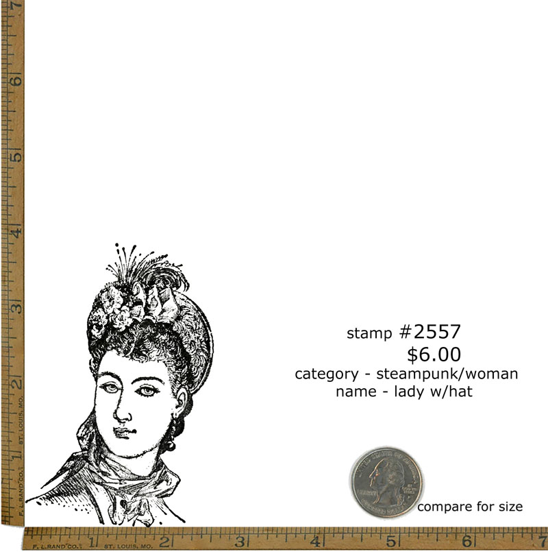 #2557 - Lady with Hat - Steampunk/Woman